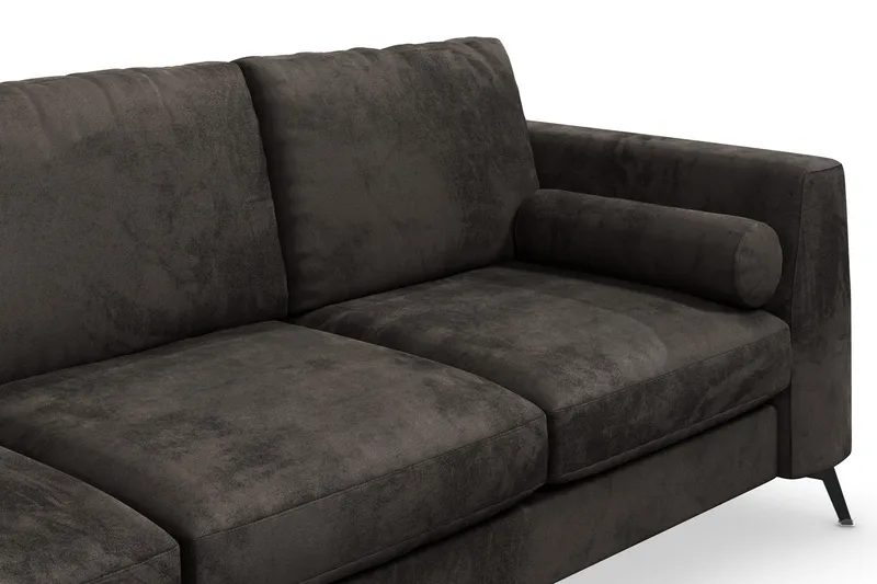 Ocean Lyx 3-sits Sammetssoffa - Mörkgrå - Möbler - Soffa - Sammetssoffa
