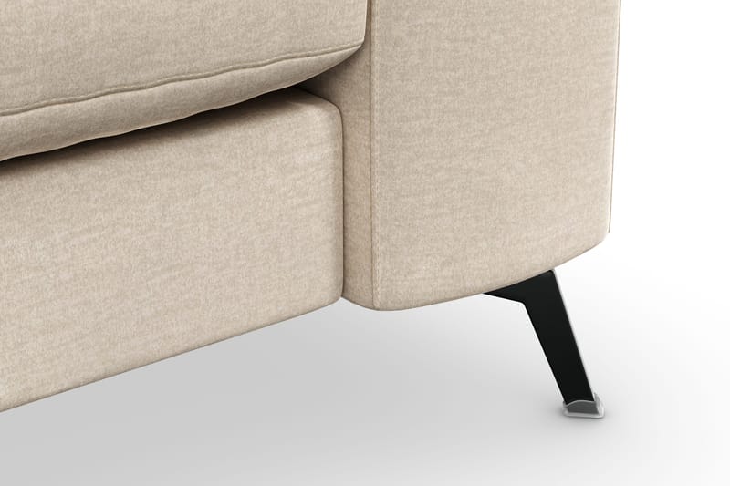 Ocean Lyx 3-sits Sammetssoffa med Nackrullar - Beige - Möbler - Soffa - Sammetssoffa