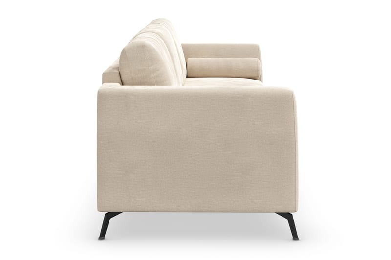 Ocean Lyx 3-sits Sammetssoffa med Nackrullar - Beige - Möbler - Soffa - Sammetssoffa