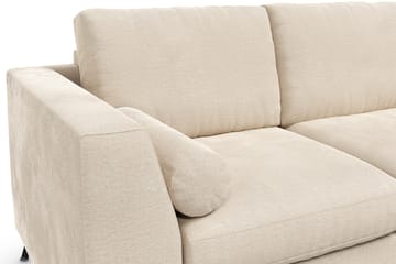 Ocean Lyx 3-sits Sammetssoffa med Nackrullar - Beige - Möbler - Soffa - Sammetssoffa