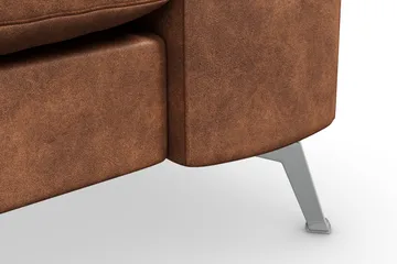 Ocean Lyx 3-sits Soffa i Konstläder - Brun - Möbler - Soffa - Skinnsoffa