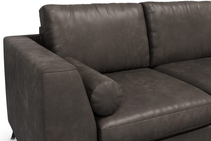 Ocean Lyx 3-sits Soffa i Konstläder - Mörkgrå - Möbler - Soffa - Skinnsoffa