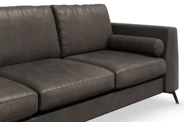 Ocean Lyx 3-sits Soffa i Konstläder - Mörkgrå - Möbler - Soffa - Skinnsoffa