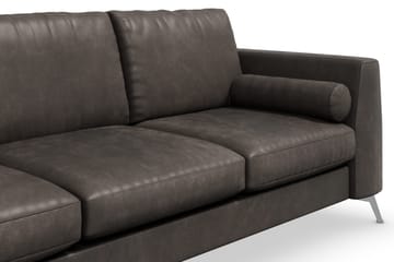 Ocean Lyx 3-sits Soffa i Konstläder - Mörkgrå - Möbler - Soffa - Skinnsoffa