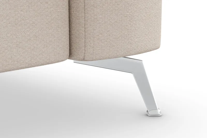 Ocean Lyx 3-sits Soffa med Nackrullar 222 cm i Chenille - Beige - Möbler - Soffa - 3 sits soffa
