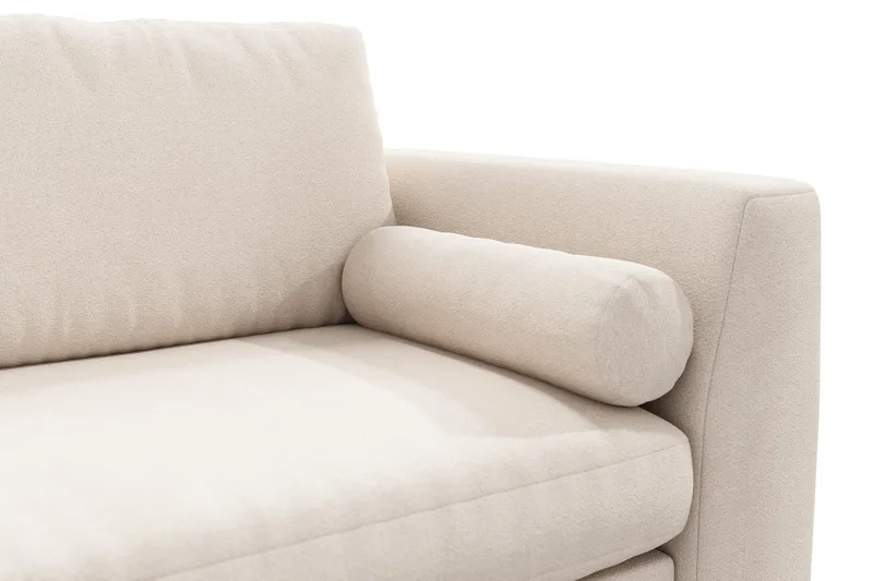 Ocean Lyx 3-sits Soffa med Nackrullar 222 cm i Chenille - Beige - Möbler - Soffa - 3 sits soffa