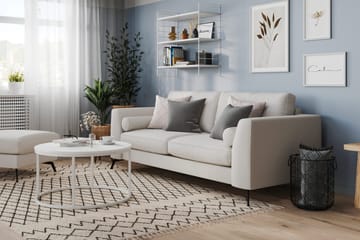 Ocean Lyx 3-sits Tygsoffa - Ljusgrå - Möbler - Soffa - 3 sits soffa