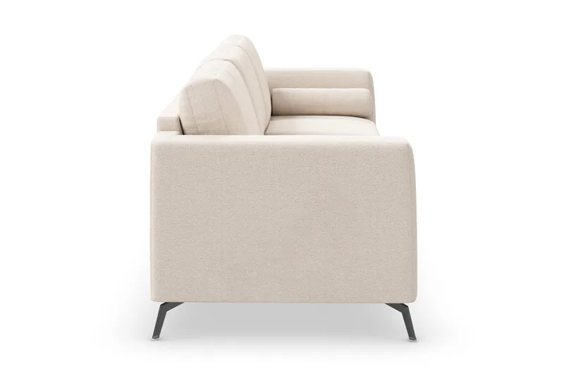 Ocean Lyx 4-sits Chenillesoffa med Nackrullar - Beige - Möbler - Soffa - 4 sits soffa