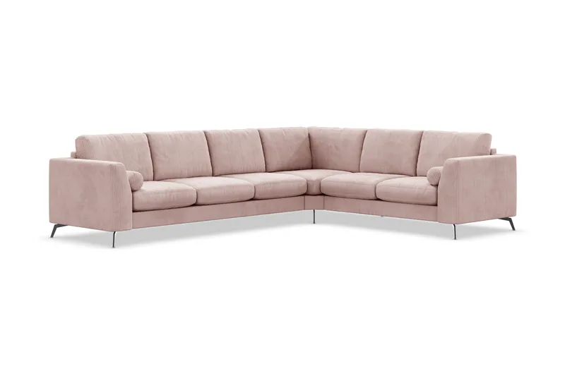 Ocean Lyx 5-sits Vändbar L-formad Hörnsoffa i Manchester - Rosa - Möbler - Soffa - H örnsoffa
