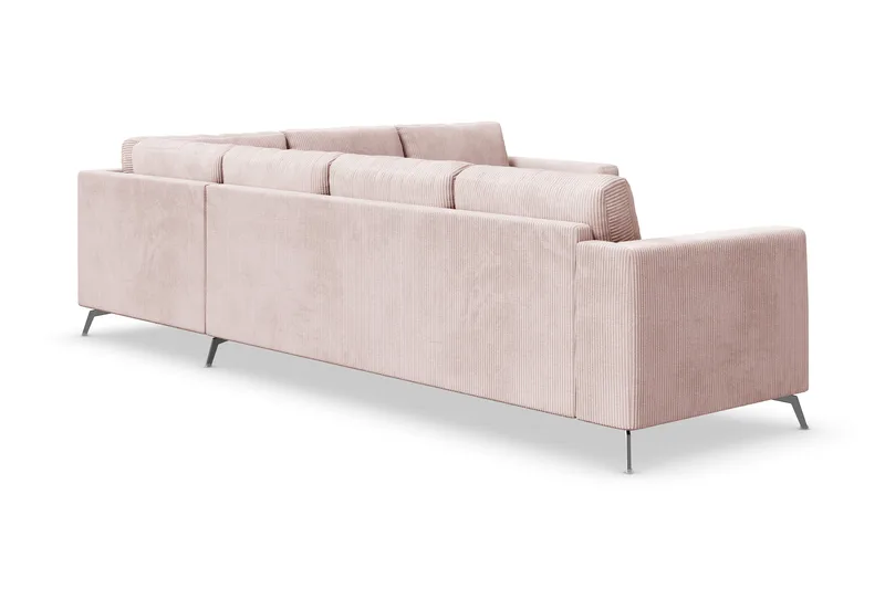 Ocean Lyx 5-sits Vändbar L-formad Hörnsoffa i Manchester - Rosa - Möbler - Soffa - Hörnsoffa