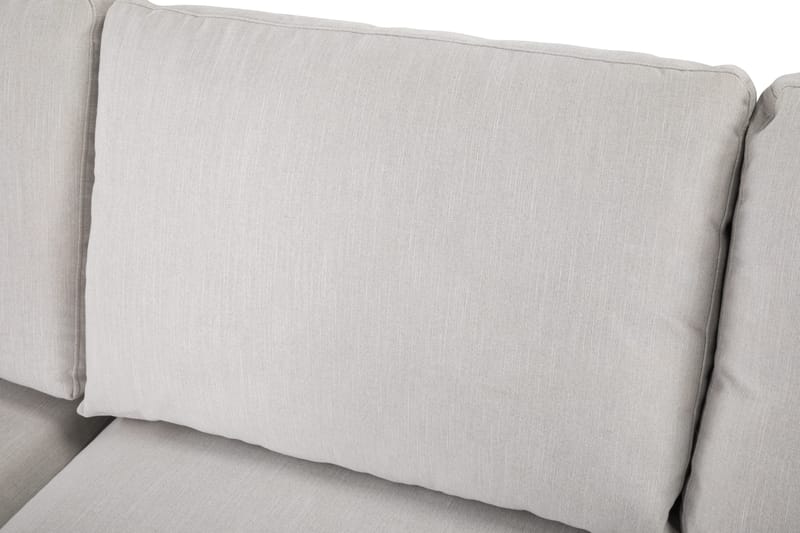 Ocean Lyx 6-sits Vänstervänd U-formad Soffa med Divan och Schäslong + Fotpall i Tyg - Ljusgrå - Möbler - Soffa - U-soffa