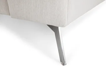 Ocean Lyx 6-sits Vänstervänd U-formad Soffa med Divan och Schäslong + Fotpall i Tyg - Ljusgrå - Möbler - Soffa - U-soffa