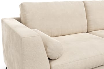 Ocean Lyx Soffa med Nackrullar i Tyg - Beige - Möbler - Soffa - Sammetssoffa