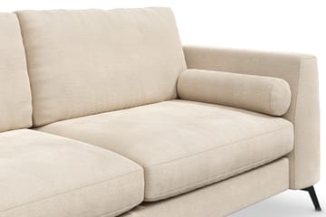 Ocean Lyx Soffa med Nackrullar i Tyg - Beige - Möbler - Soffa - Sammetssoffa