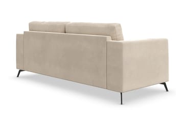 Ocean Lyx Soffa med Nackrullar i Tyg - Beige - Möbler - Soffa - Sammetssoffa