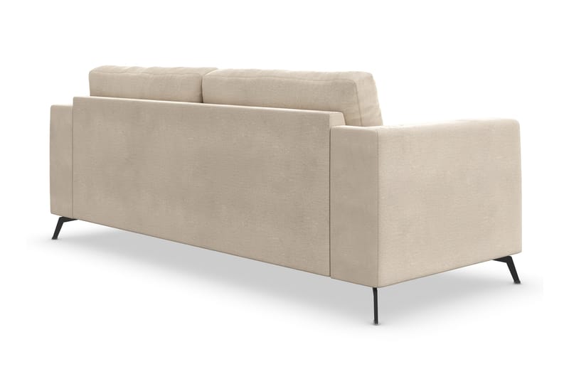 Ocean Lyx Soffa med Nackrullar i Tyg - Beige - Möbler - Soffa - Sammetssoffa