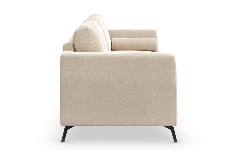 Ocean Lyx Soffa med Nackrullar i Tyg - Beige - Möbler - Soffa - Sammetssoffa