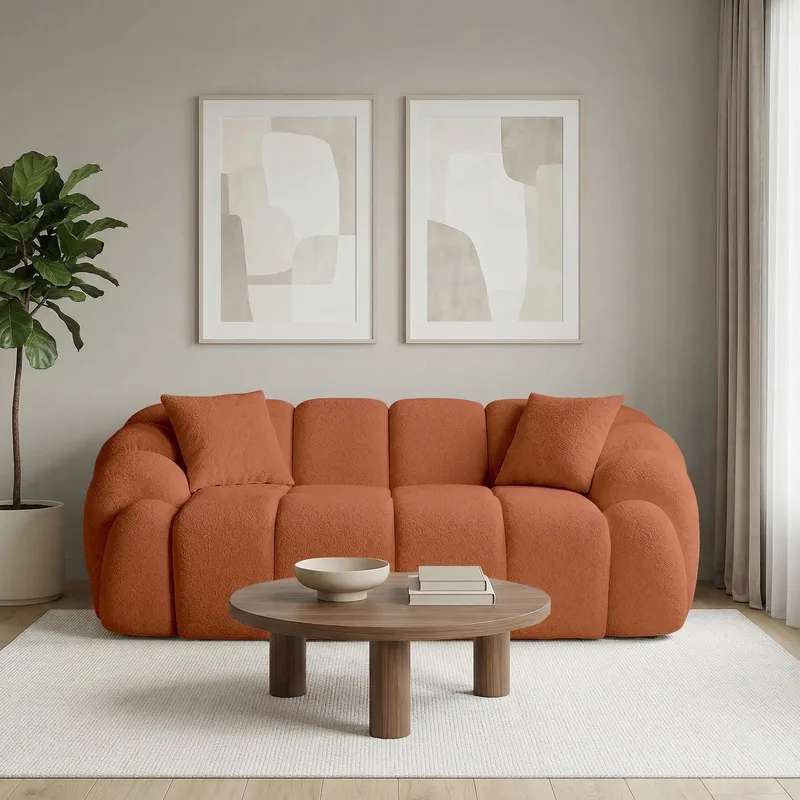 Octavio 2-sitssoffa 199x70x80 cm - kakel röd - Möbler - Soffa - 2 sits soffa