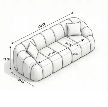 Octavio 3-sits Soffa Bubblig - Möbler - Soffa - 3 sits soffa
