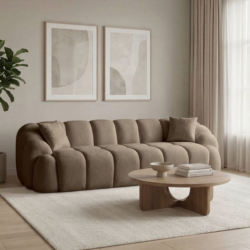 Octavio 4-sitssoffa 268x70x80 cm - Brun - Möbler - Soffa - 4 sits soffa