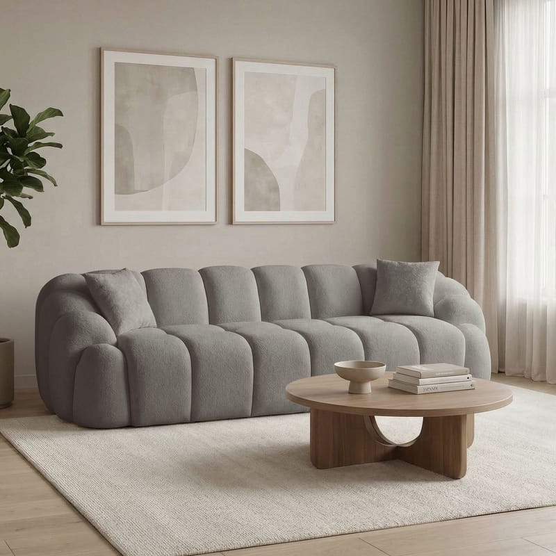 Octavio 4-sitssoffa 268x70x80 cm - Grå - Möbler - Soffa - 4 sits soffa