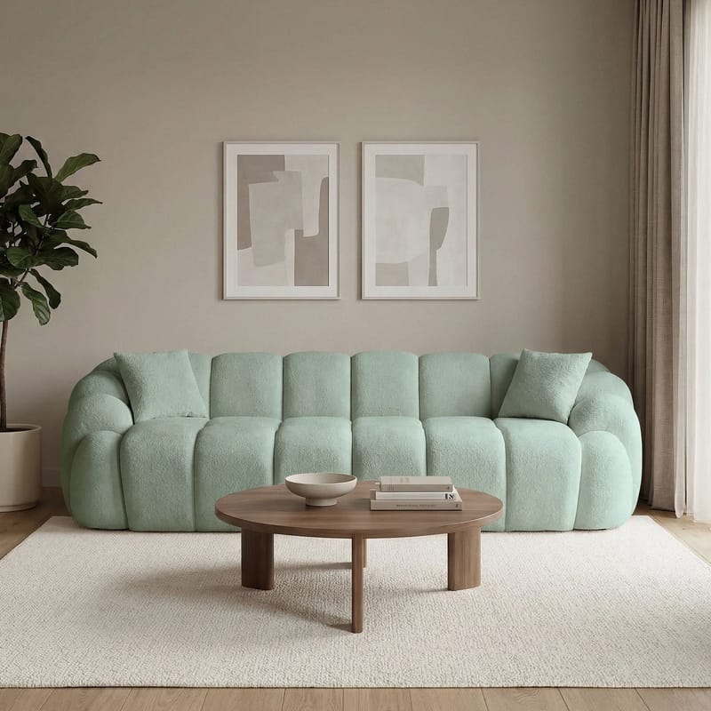 Octavio 4-sitssoffa 268x70x80 cm - turkos - Möbler - Soffa - 4 sits soffa