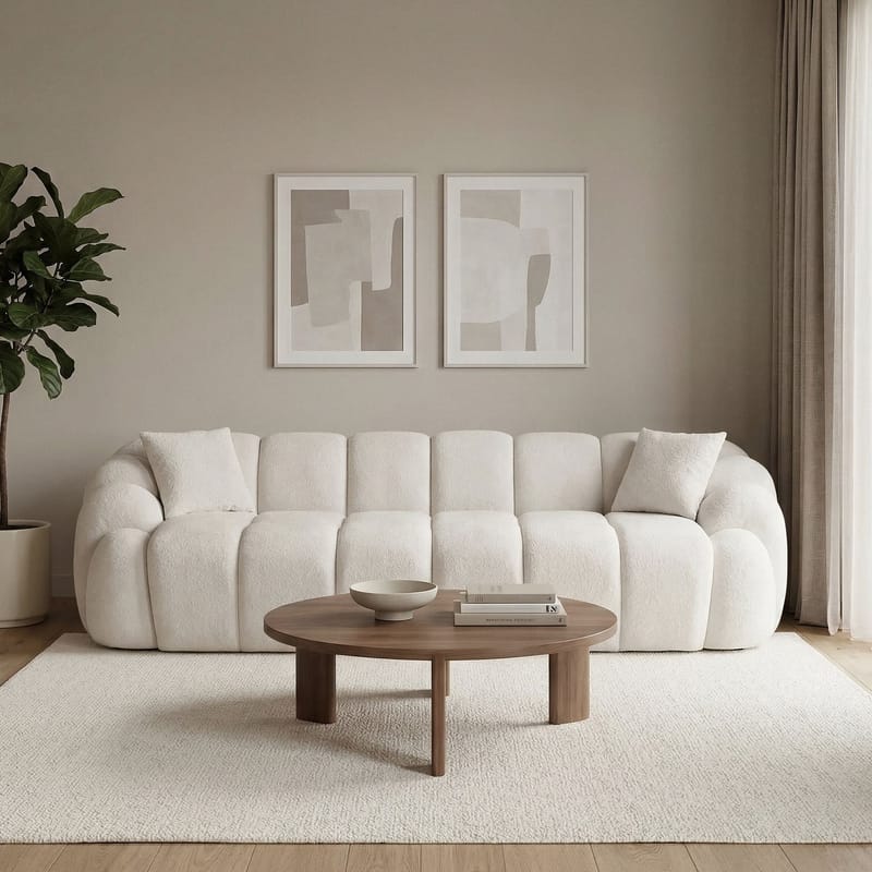 Octavio 4-sitssoffa 268x70x80 cm - Vit - Möbler - Soffa - 4 sits soffa