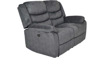 Olvani 2-sits Reclinersoffa i tyg elektrisk - Grå - Möbler - Soffa - Biosoffa & reclinersoffa