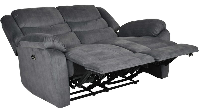 Olvani 2-sits Reclinersoffa i tyg elektrisk - Grå - Möbler - Soffa - Biosoffa & reclinersoffa