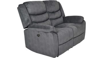 Olvani 2-sits Reclinersoffa i tyg elektrisk - Grå - Möbler - Soffa - Biosoffa & reclinersoffa
