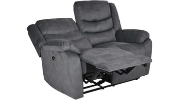 Olvani 2-sits Reclinersoffa i tyg elektrisk - Grå - Möbler - Soffa - Biosoffa & reclinersoffa