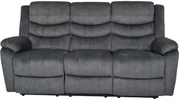 Olvani 3-sits Reclinersoffa i tyg elektrisk - Grå - Möbler - Soffa - Biosoffa & reclinersoffa