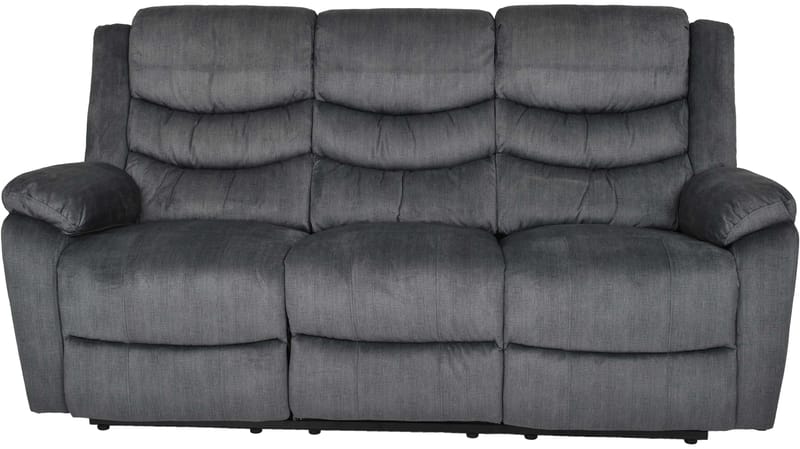 Olvani 3-sits Reclinersoffa i tyg elektrisk - Grå - Möbler - Soffa - Biosoffa & reclinersoffa