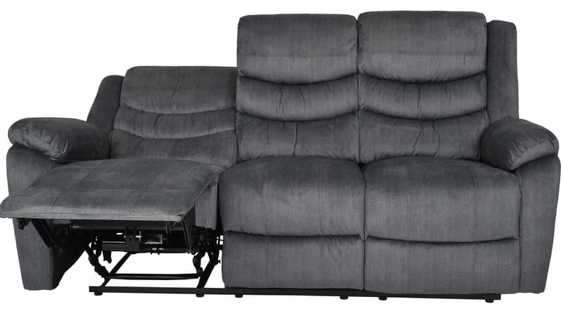 Olvani 3-sits Reclinersoffa i tyg elektrisk - Grå - Möbler - Soffa - Biosoffa & reclinersoffa