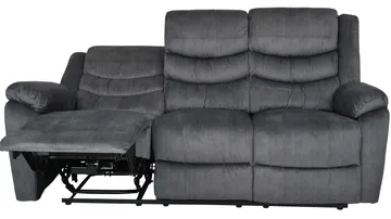 Olvani 3-sits Reclinersoffa i tyg elektrisk - Grå - Möbler - Soffa - Biosoffa & reclinersoffa
