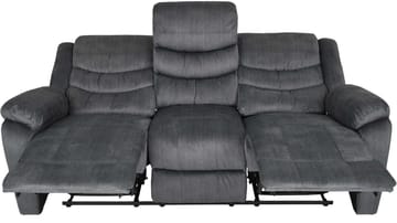 Olvani 3-sits Reclinersoffa i tyg elektrisk - Grå - Möbler - Soffa - Biosoffa & reclinersoffa