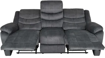 Olvani 3-sits Reclinersoffa i tyg elektrisk - Grå - Möbler - Soffa - Biosoffa & reclinersoffa