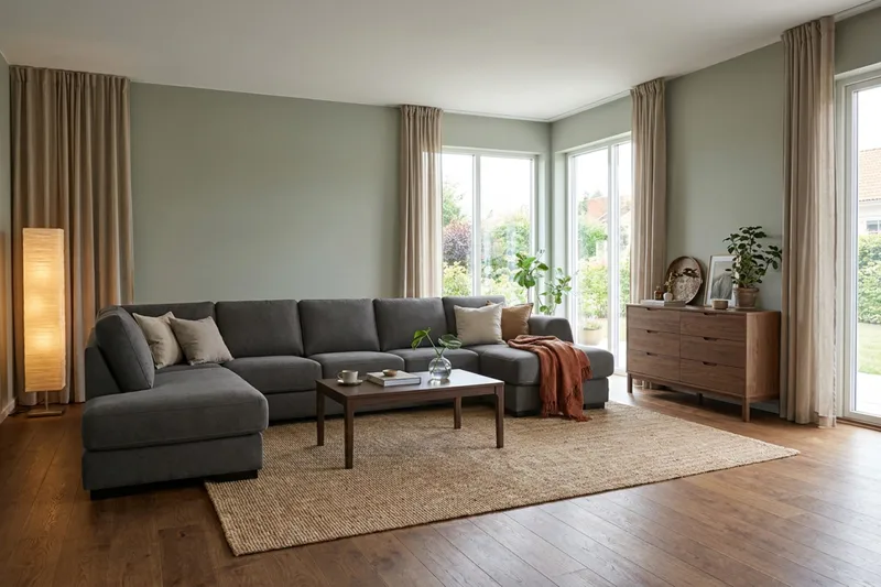 Optus 6-sits U-soffa med Divan och schäslong höger - Mörkgrå - Möbler - Soffa - U-soffa