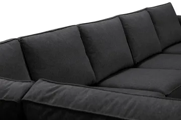 Optus 6-sits U-soffa med Divan och schäslong höger - Svart - Möbler - Soffa - U-soffa