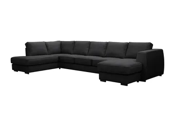 Optus 6-sits U-soffa med Divan och schäslong höger - Svart - Möbler - Soffa - U-soffa