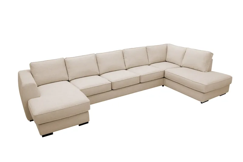 Optus 6-sits U-soffa med Divan och schäslong vänster - Beige - Möbler - Soffa - U-soffa