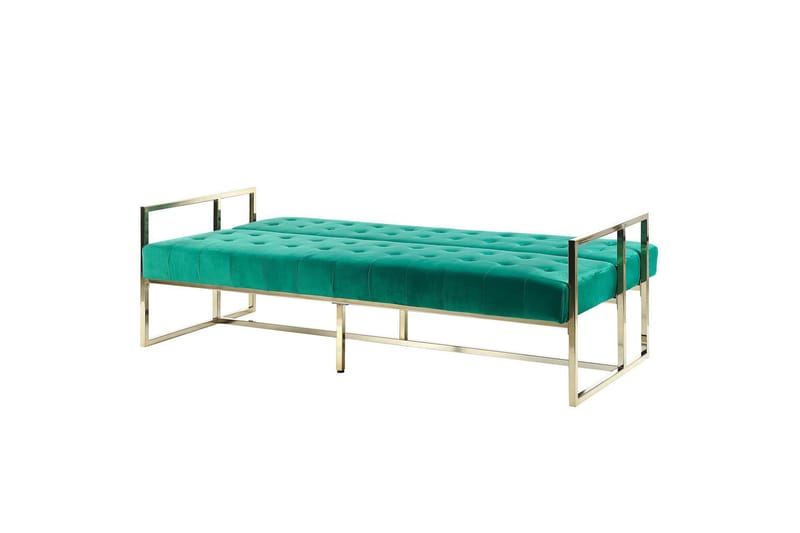 Ordsbo Soffa 3-sits - Guld/Grön - Möbler - Soffa - Sammetssoffa