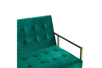 Ordsbo Soffa 3-sits - Guld/Grön - Möbler - Soffa - Sammetssoffa