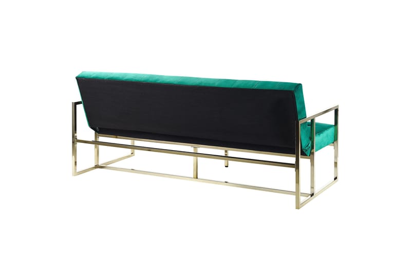 Ordsbo Soffa 3-sits - Guld/Grön - Möbler - Soffa - Sammetssoffa