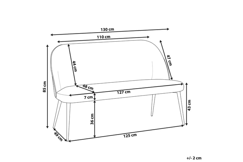 Osbyn Soffa 2-sits - Svart/Grå - Möbler - Soffa - 2 sits soffa