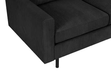 Peppe 3-sits Vändbar L-formad Divansoffa i Manchester - Svart - Möbler - Soffa - Divansoffa & schäslongsoffa - 3 sits soffa med divan