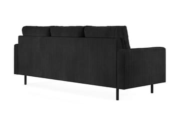 Peppe 3-sits Vändbar L-formad Divansoffa i Manchester - Svart - Möbler - Soffa - Divansoffa & schäslongsoffa - 3 sits soffa med divan