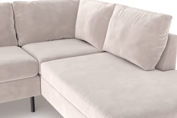 Peppe 4-sits Högervänd L-formad Schäslongsoffa i Manchester - Beige - Möbler - Soffa - Sammetssoffa