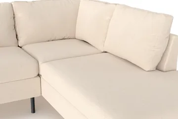Peppe 4-sits Högervänd L-formad Schäslongsoffa i Manchester - Greige - Möbler - Soffa - Divansoffa & schäslongsoffa
