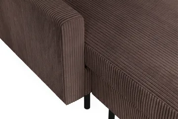 Peppe 4-sits Högervänd U-formad Soffa med Divan och Schäslong i Manchester - Mörkbrun - Möbler - Soffa - Divansoffa & schäslongsoffa - 4 sits soffa med divan